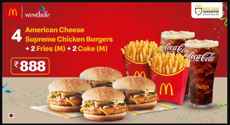 McDonald’s Burgers & Combo Meals Menu