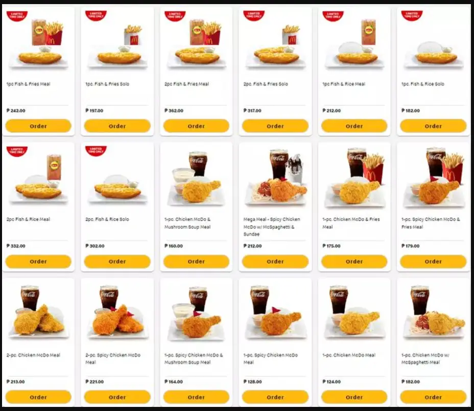 McDonald’s Philippines Prices