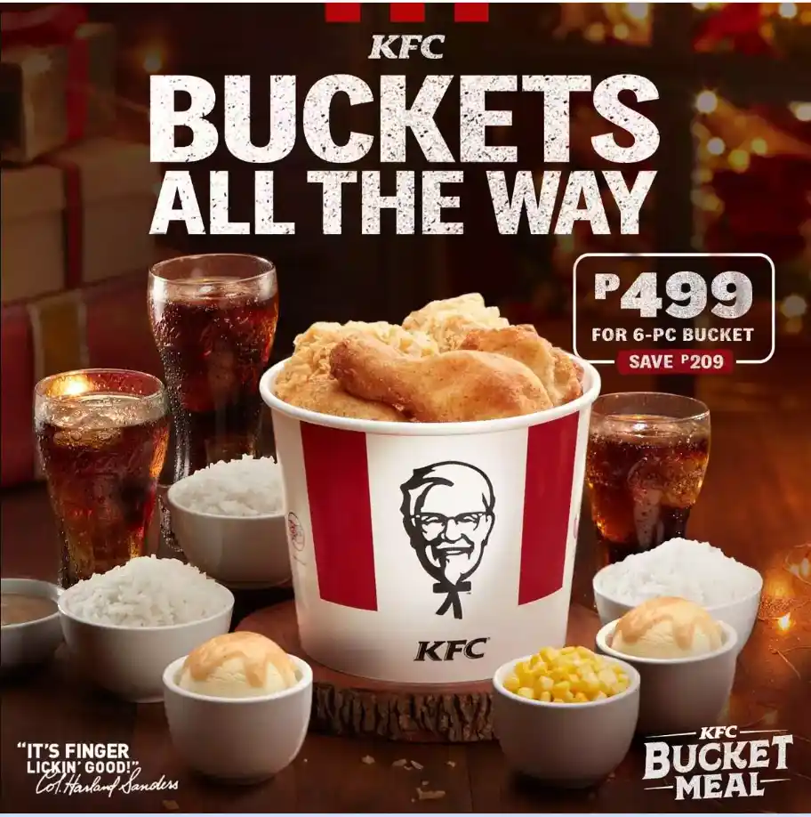 KFC Bucket Meals Menu 