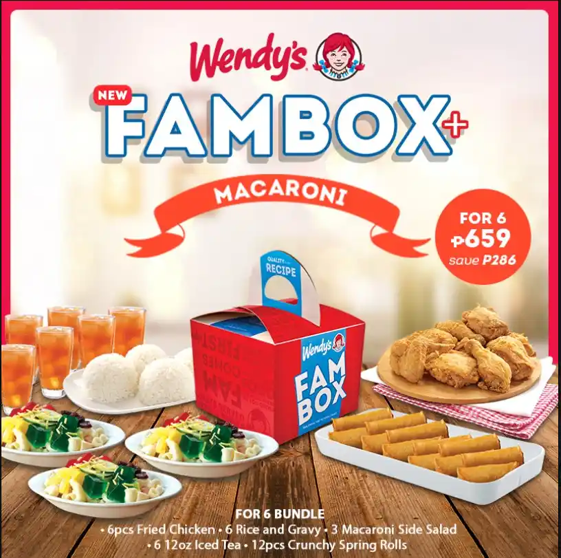 Wendy’s Family Box Meals Menu 