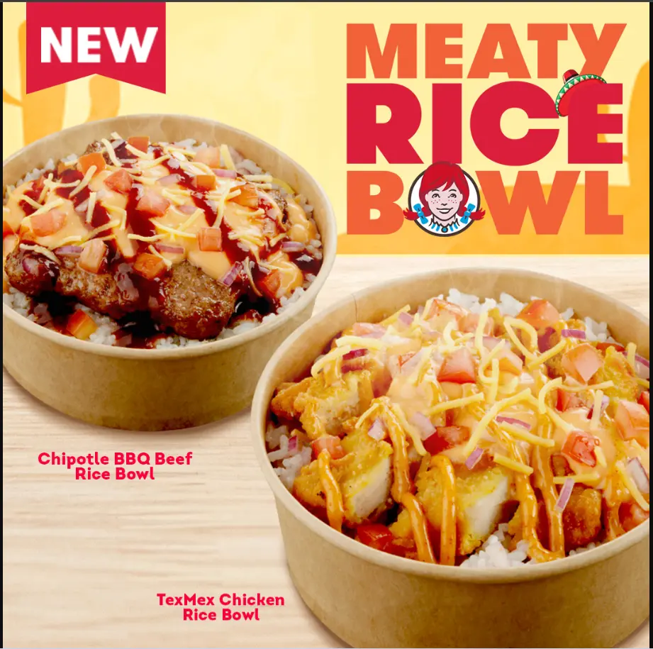 Wendy’s Rice Bowl Meals Menu 